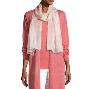 Eileen Fisher - Long Line Open Cardigan in Peruvian Organic Cotton, Ginger Pink